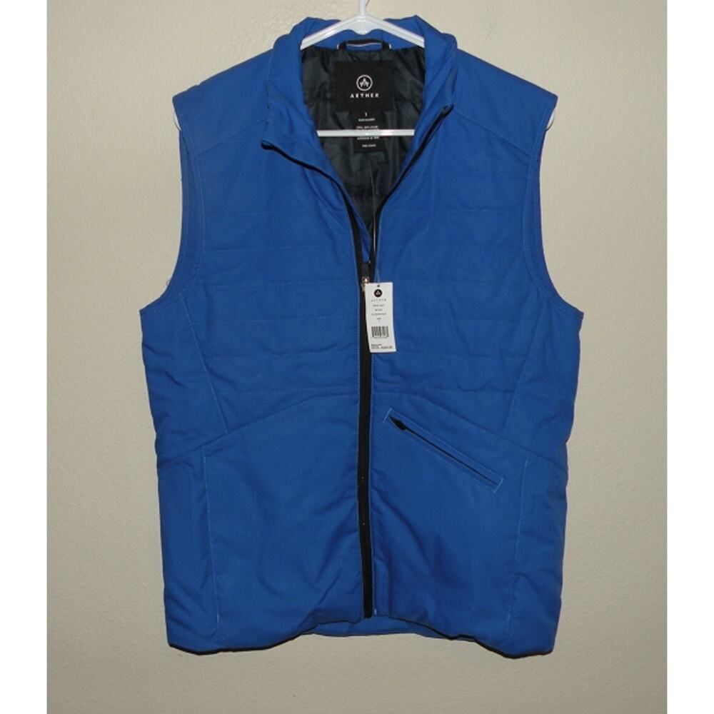 Aether Men/Women’s Size 1 Small/Med Puffer Trace Vest Distant Blue Full Zip NWT